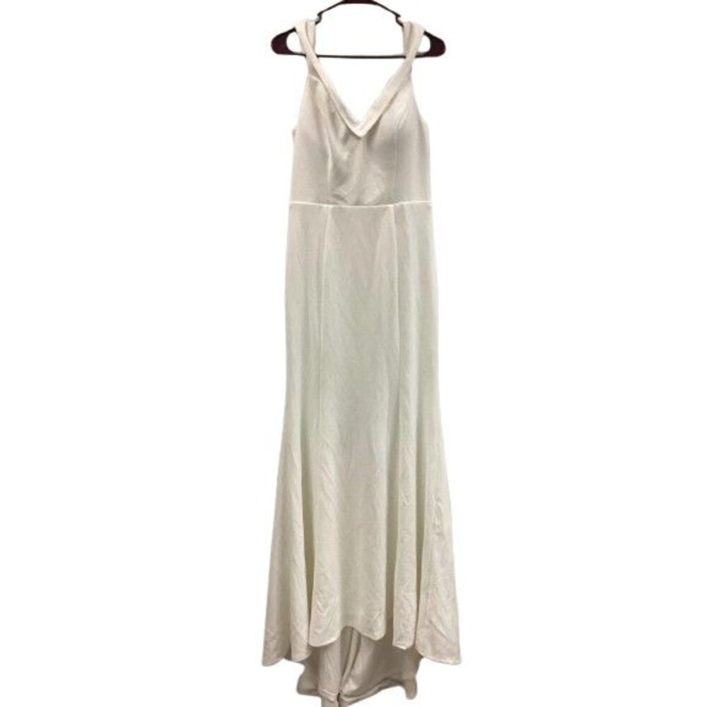 T5 Ever-Pretty Wedding Dress Womens XL US White V-Neck Bridal Gown EH00247